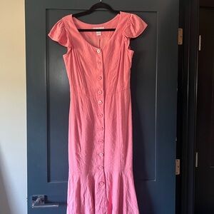 Pink Button-Down Dress
